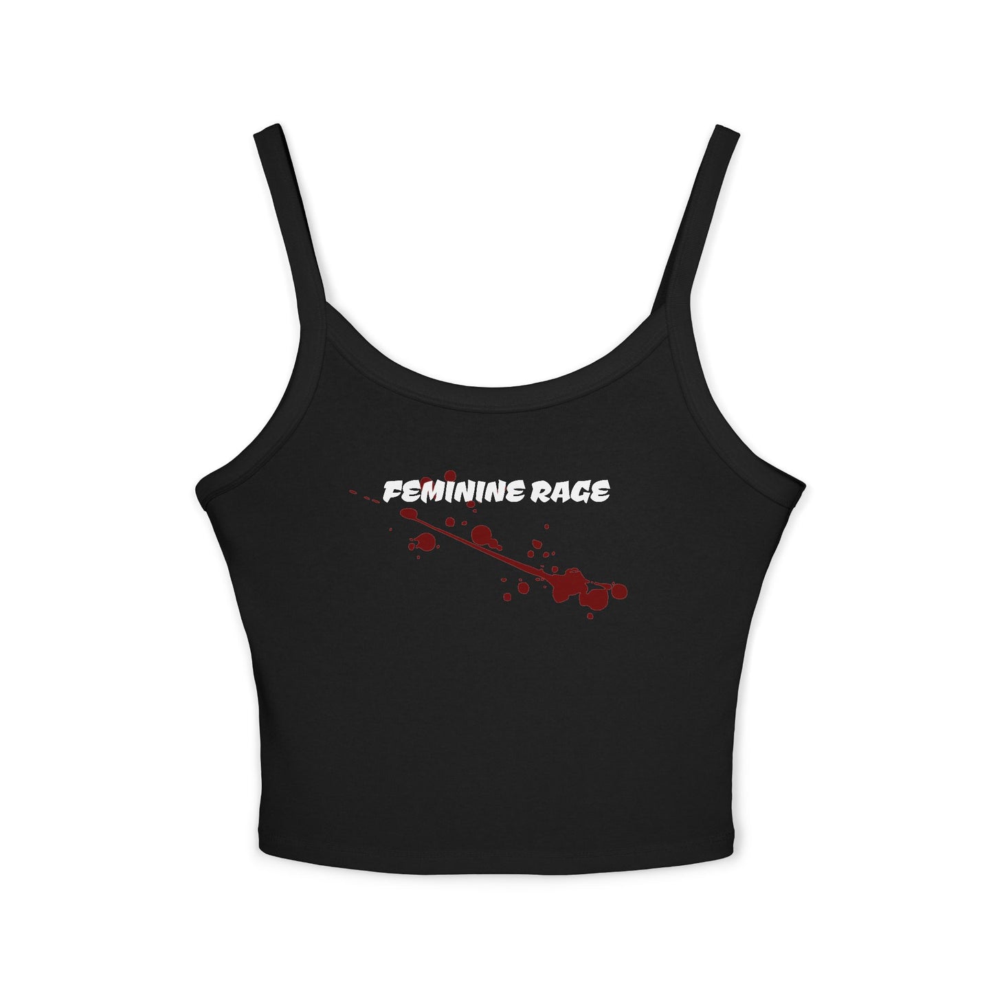 "Feminine Rage" Blood Splatter Cropped Tank