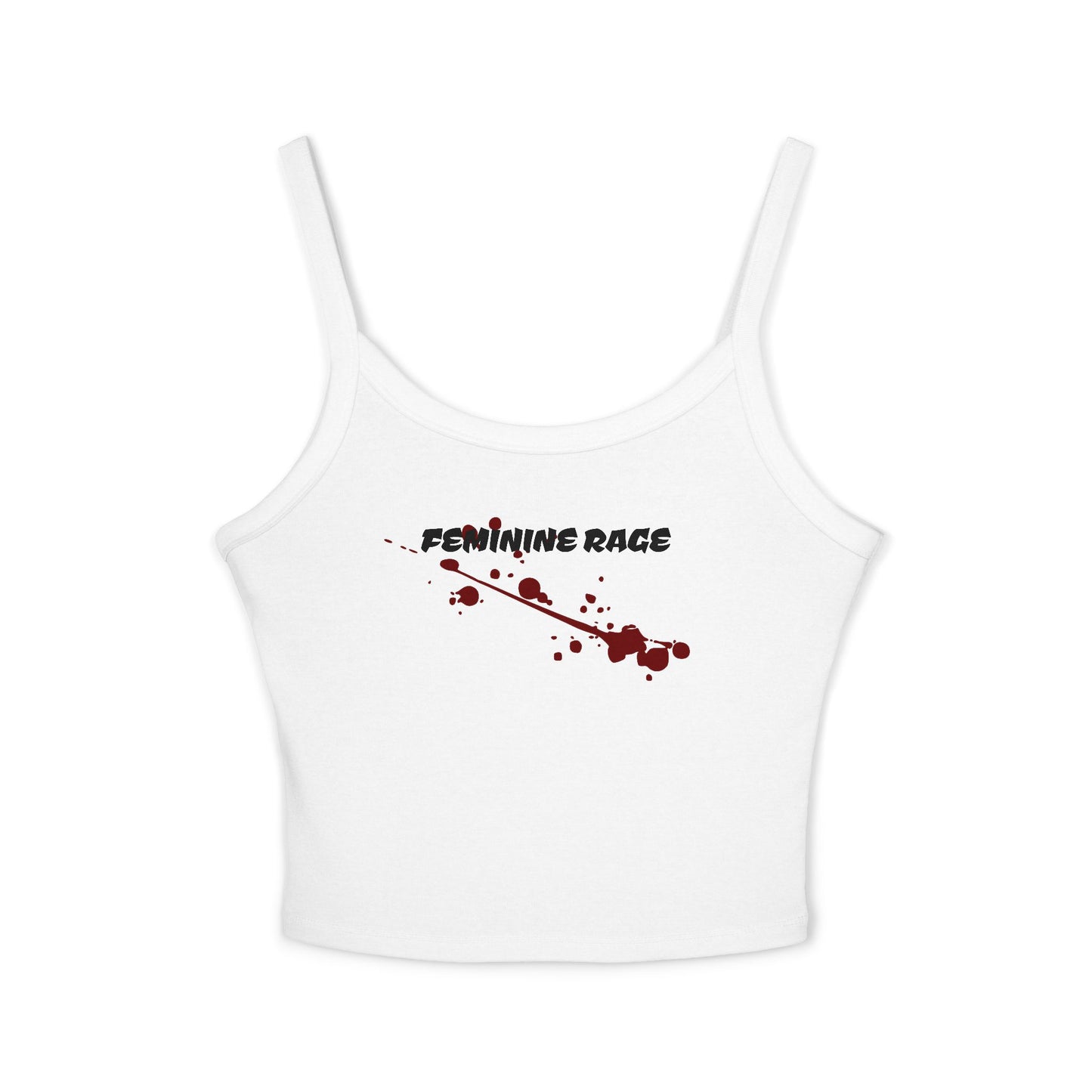 "Feminine Rage" Blood Splatter Cropped Tank