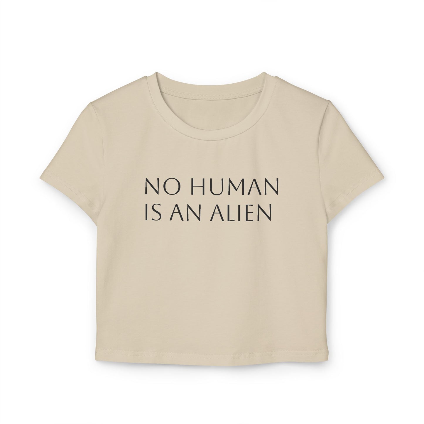 "No Human Is Alien" Baby Tee