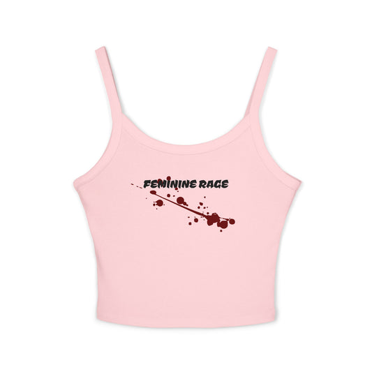 "Feminine Rage" Blood Splatter Cropped Tank