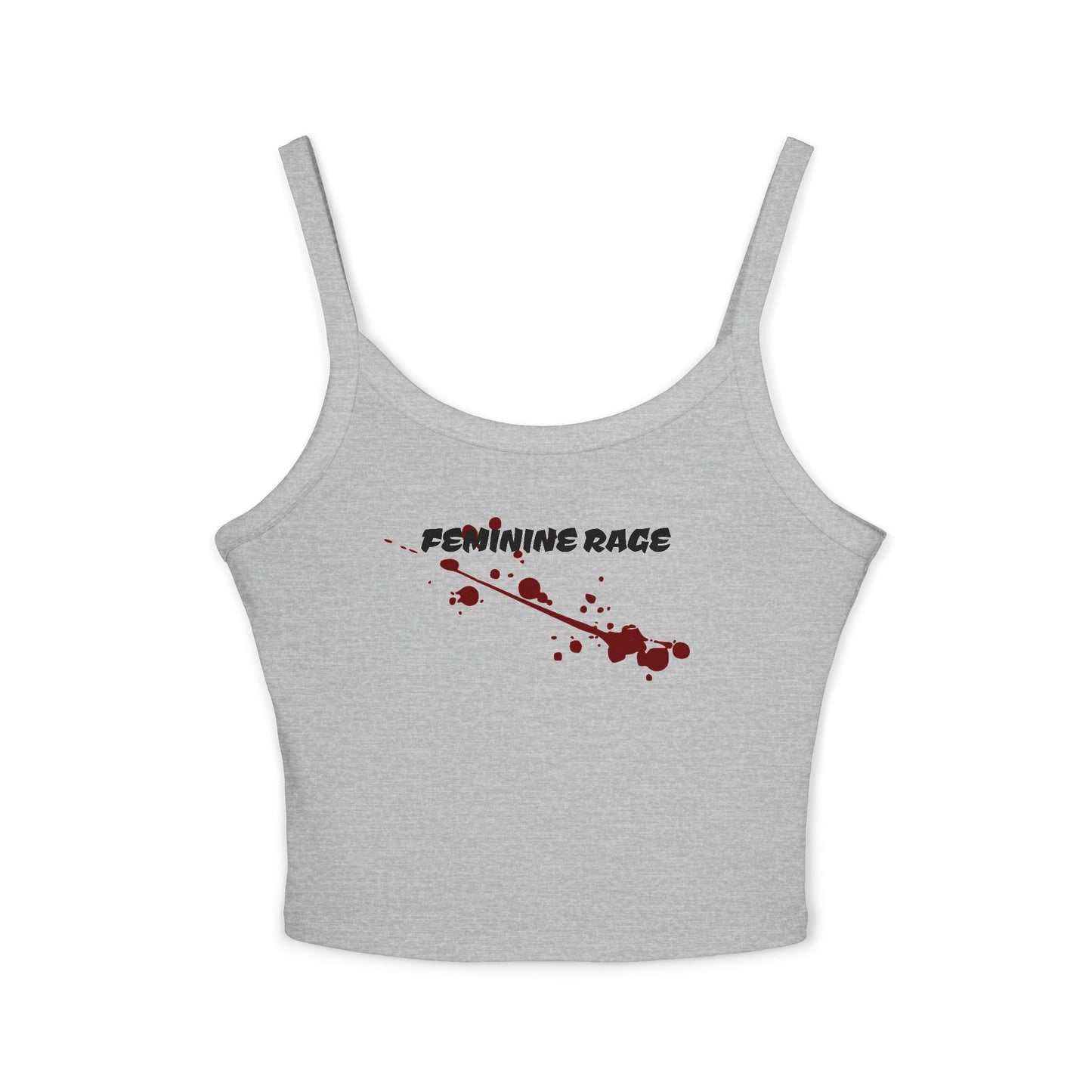 "Feminine Rage" Blood Splatter Cropped Tank