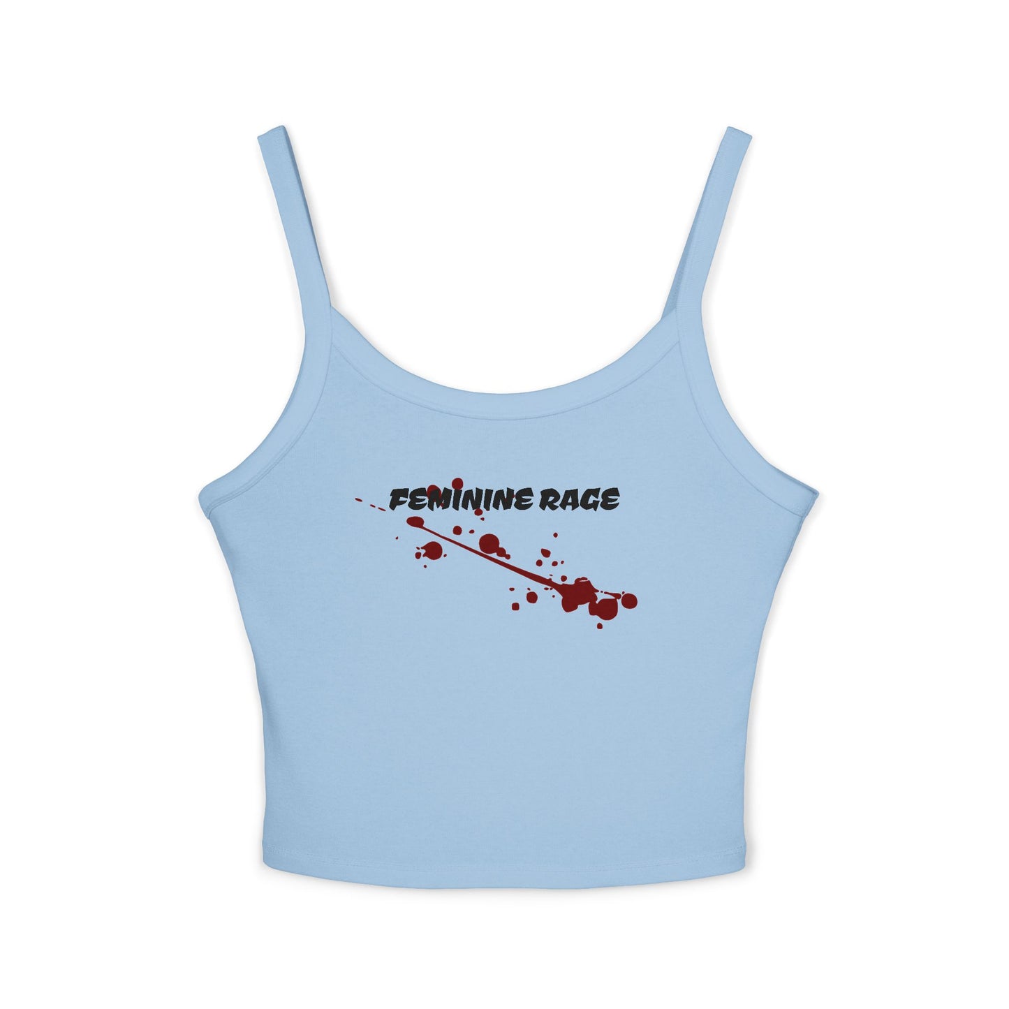 "Feminine Rage" Blood Splatter Cropped Tank
