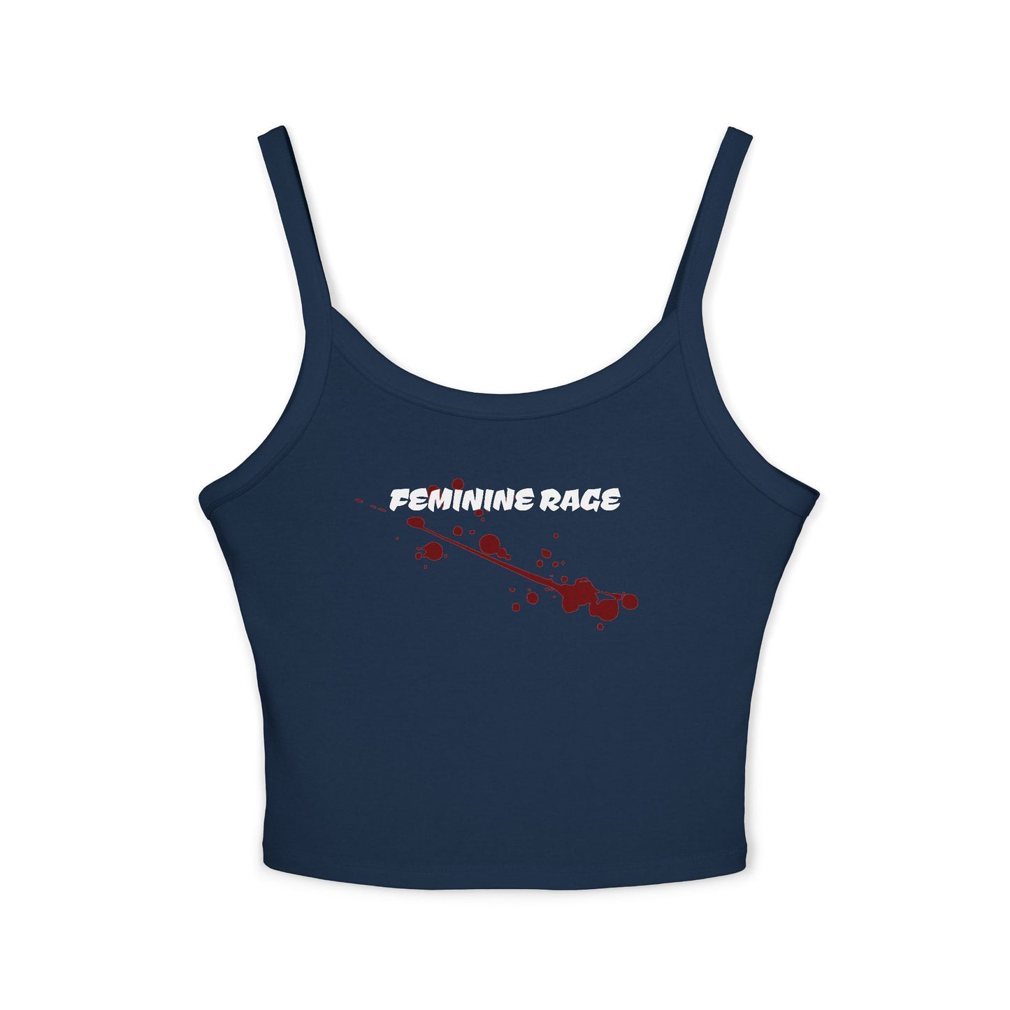 "Feminine Rage" Blood Splatter Cropped Tank
