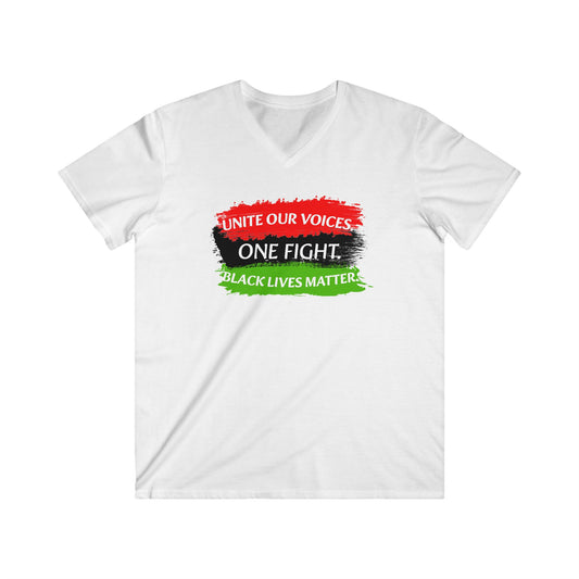 Black Lives Matter Men's Fitted V-Neck